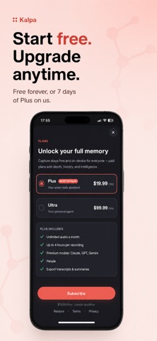 Kalpa: Transcribe Voice Notes iPhone screenshot