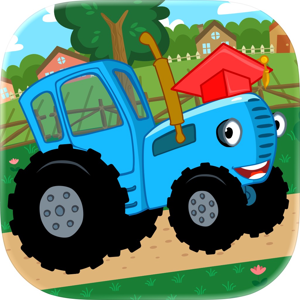 Apple App Store cover for Blue Tractor: Baby Learning!