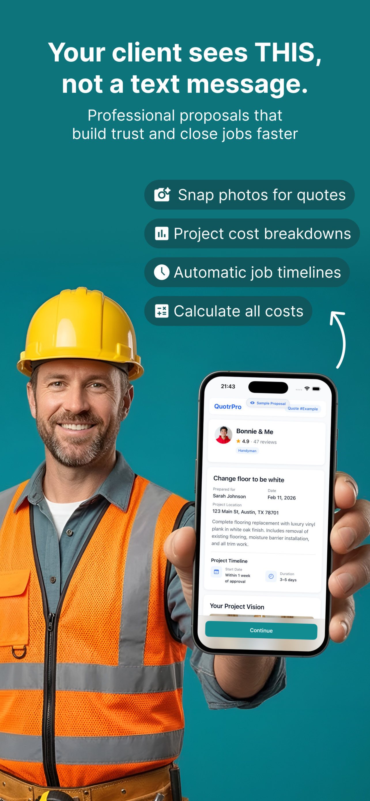 Quotr Pro - AI Estimate Maker screenshot 4