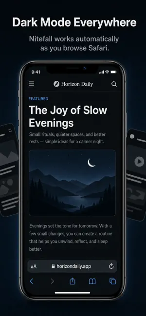 Nitefall: Browser dark mode screenshot 2