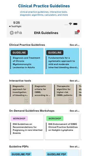 EHA Guidelines screenshot 1