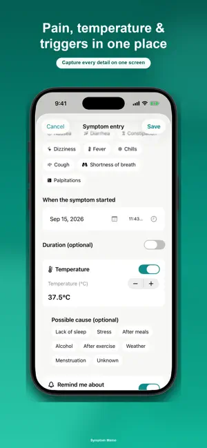 Symptom Memo: Pain Tracker screenshot 4