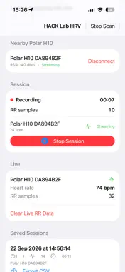 HACK Lab HRV screenshot 5
