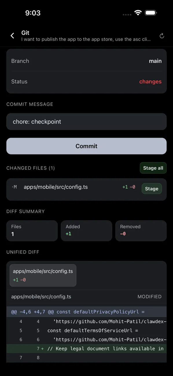 #3. Clawdex Mobile (iOS) Av: Mohit Patil