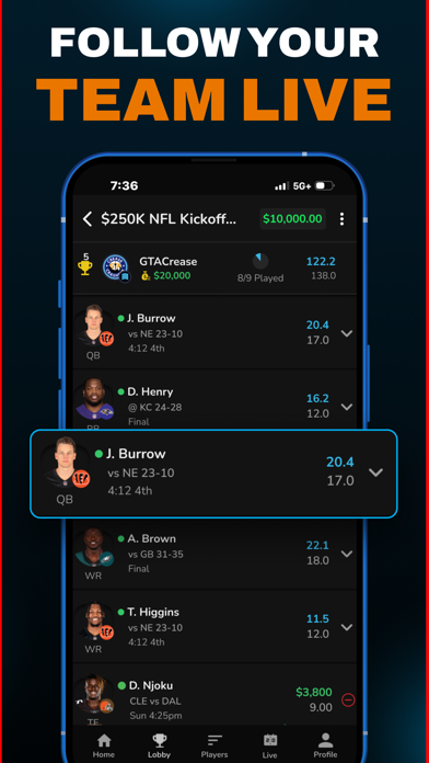 OwnersBox Fantasy Sports Screenshot