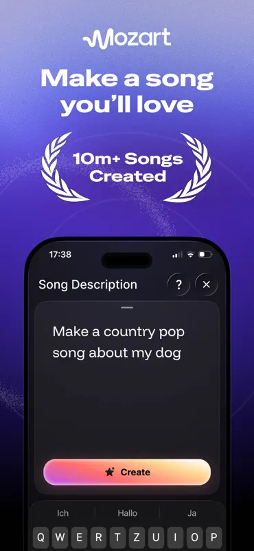 Mozart AI: Song Generator screenshot 1 of 7