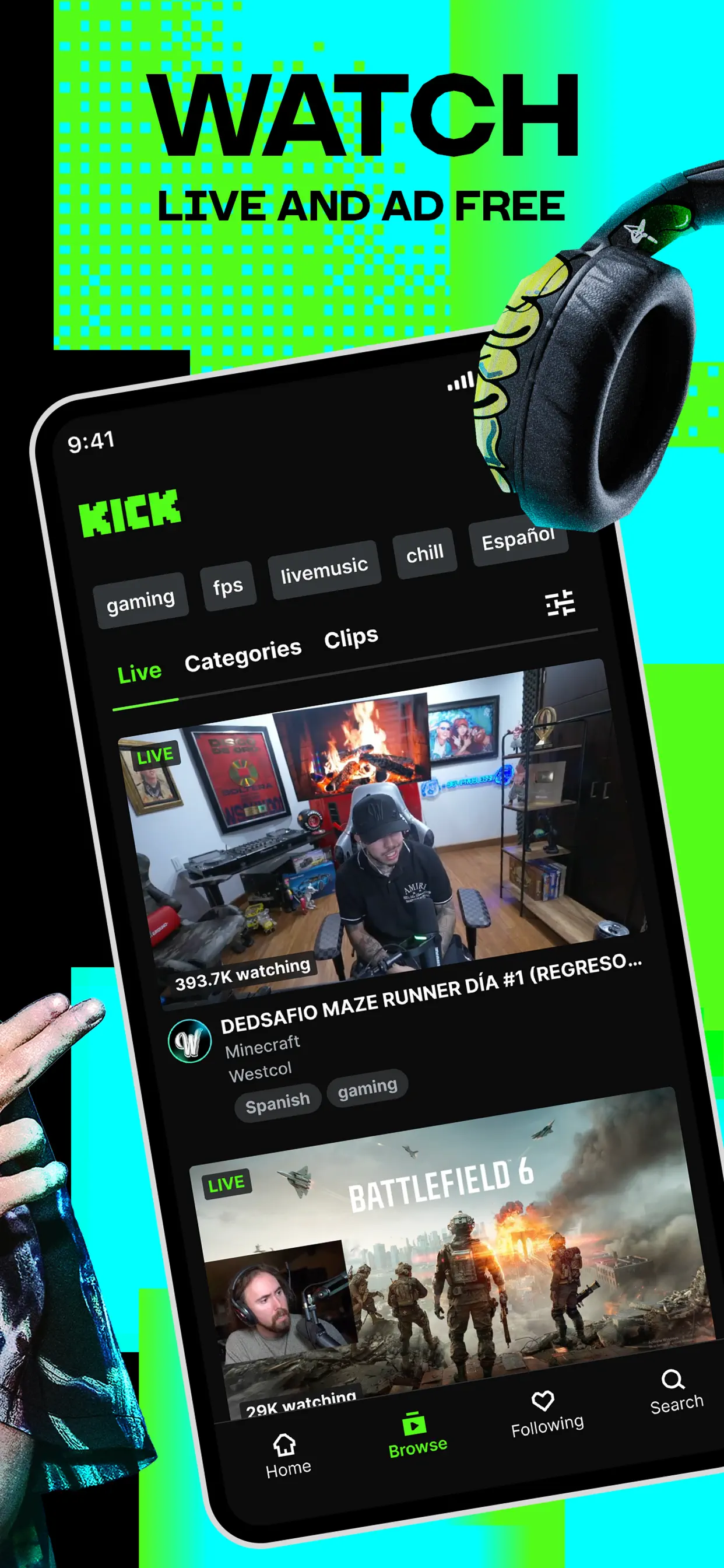 KICK - Live Streaming 스크린샷 2