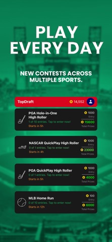 TopDraft Fantasy Sports iPhone screenshot
