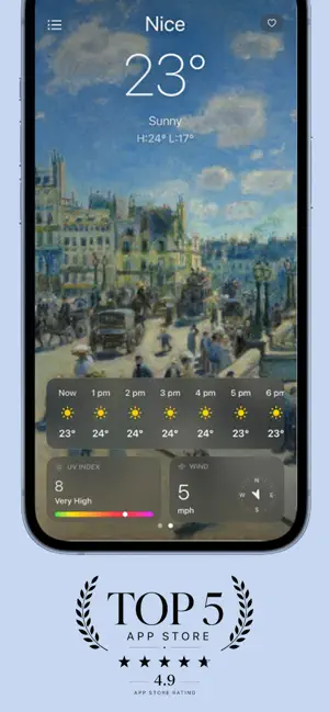 Every Cloud: Weather by Art iPhone screenshot 2