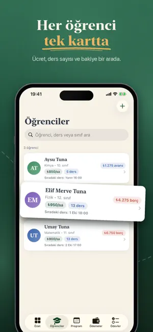 Ders Defterim: Özel Ders Takip screenshot 2
