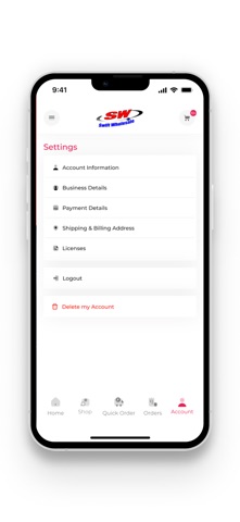 Swift Wholesale B2B iPhone screenshot