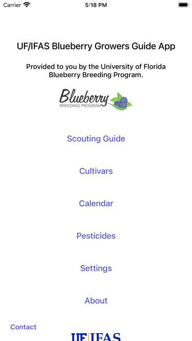 UF Blueberry Growers Guide Screenshot