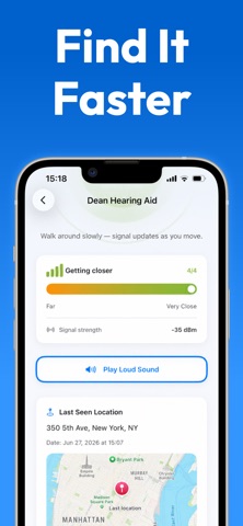 Find My Hearing Aid Devices iPhone screenshot