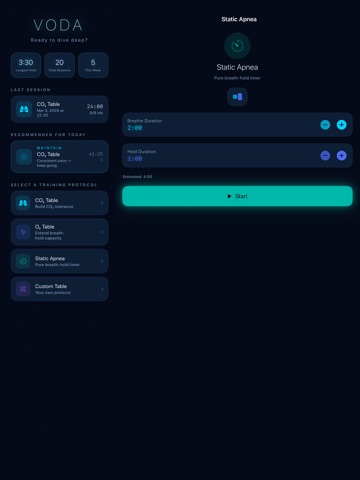 Breathing Exercises : VODA iPad screenshot