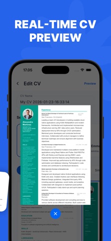 ClearFolio: CV Builder PDF iPhone screenshot