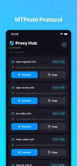 Скриншот MTProto прокси Telegram на iPhone 3