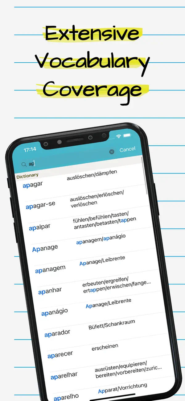 Screenshot #1 pour German Portuguese Dictionary +