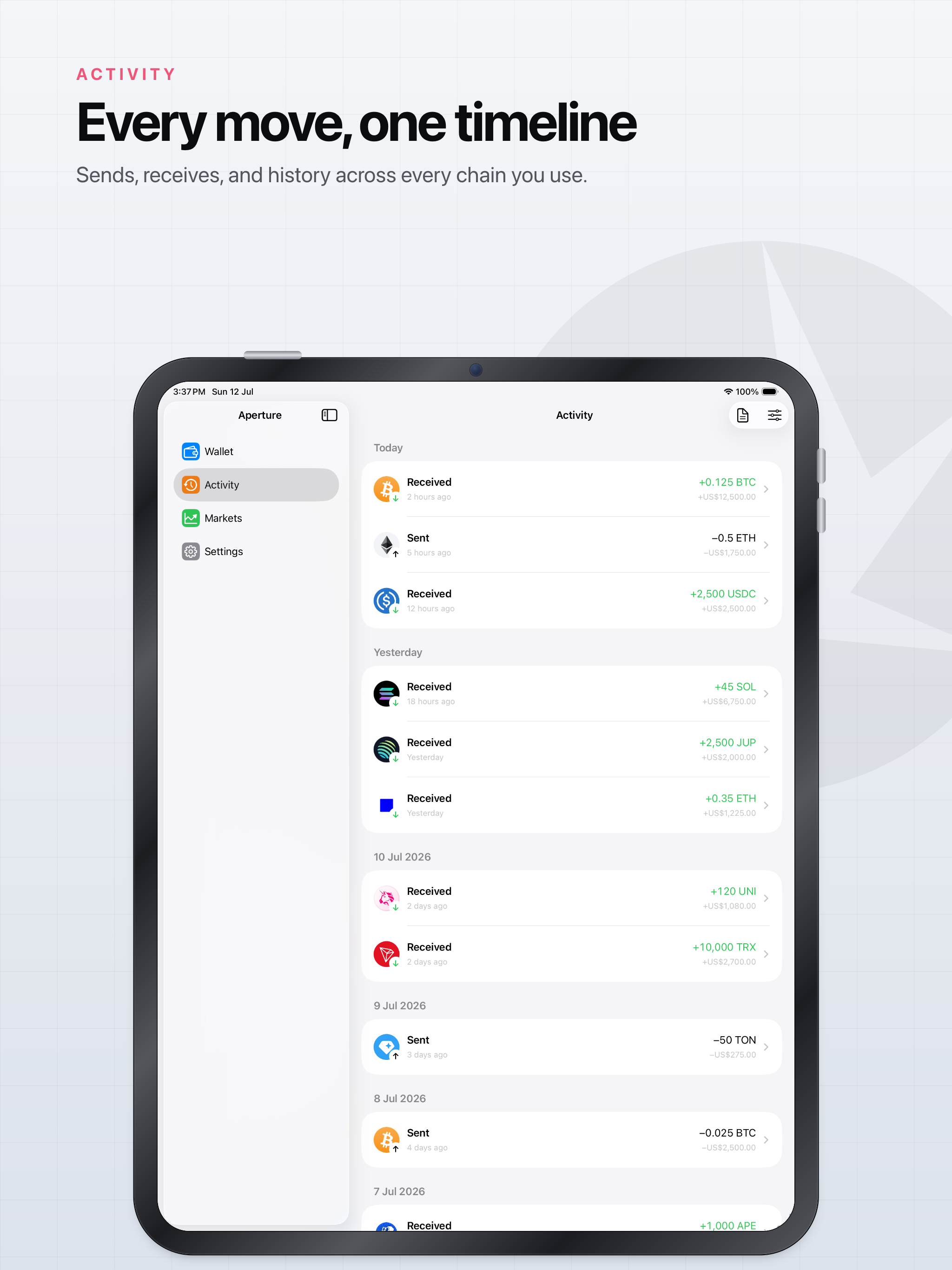 Aperture: BTC & Crypto Wallet screenshot 18