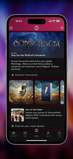 Captura de pantalla de Tomorrowland Belgium en iPhone 2