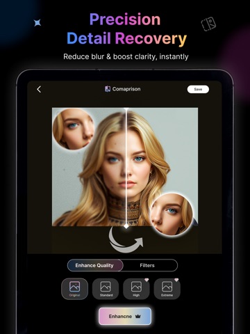 Unblur X - AI Photo Enhancer iPad screenshot