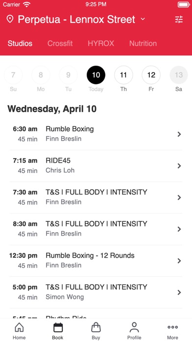 Perpetua Fitness Screenshot