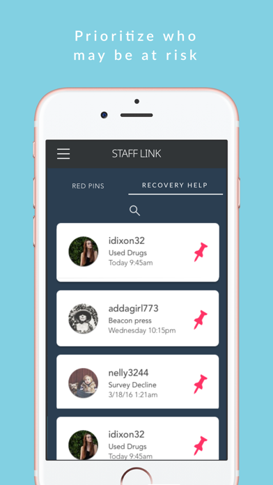 Staff Link: from CHESS Health Screenshot