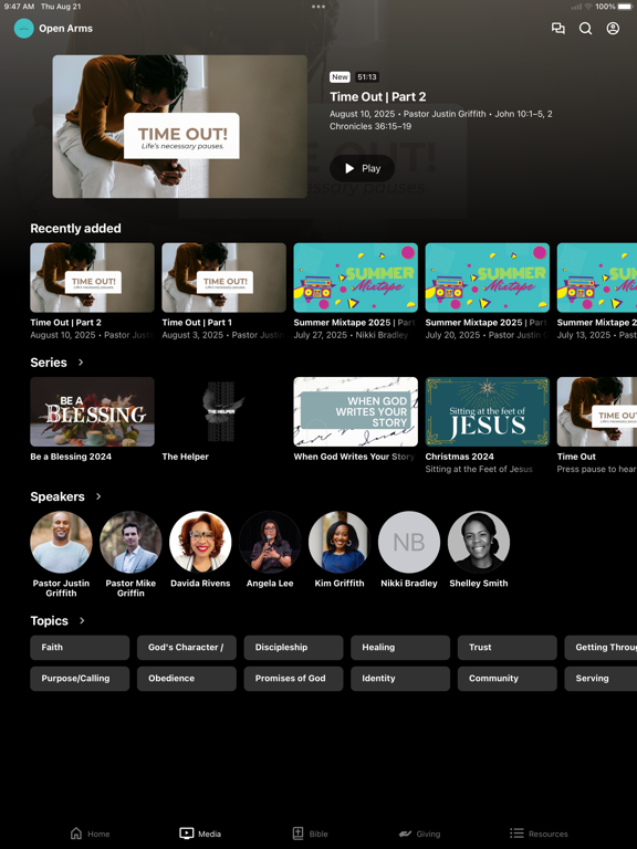 Open Arms CLT iPad screenshot 2 - Education app