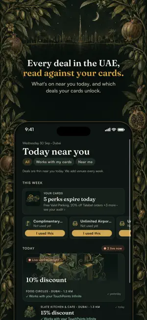 Bustan: UAE Deals & Card Perks screenshot 1