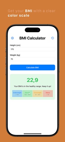 EasyBMI – BMI Calc & Tracker screenshot