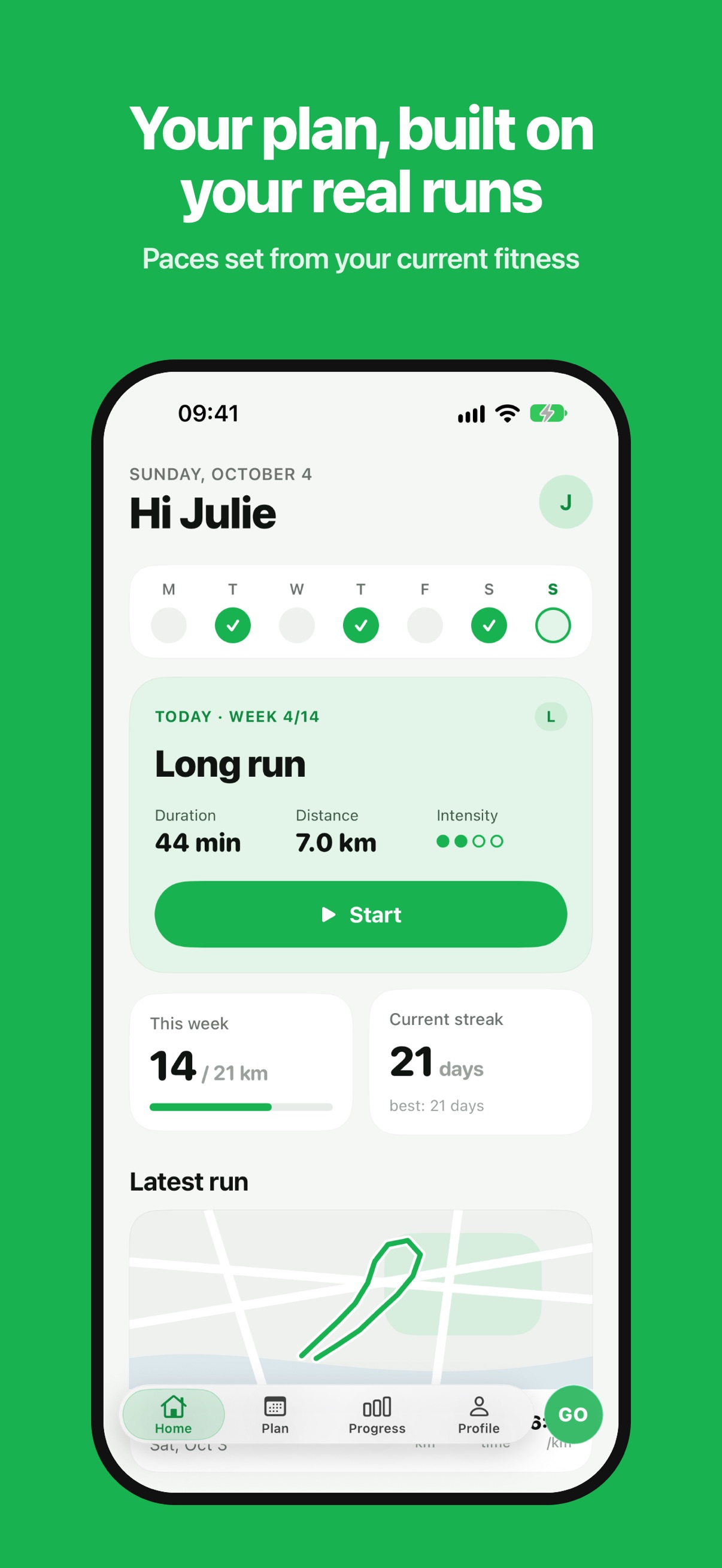 Screenshot 1 of Masir – Running Coach & Plan