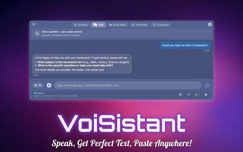 VoiSistant iPhone screenshot