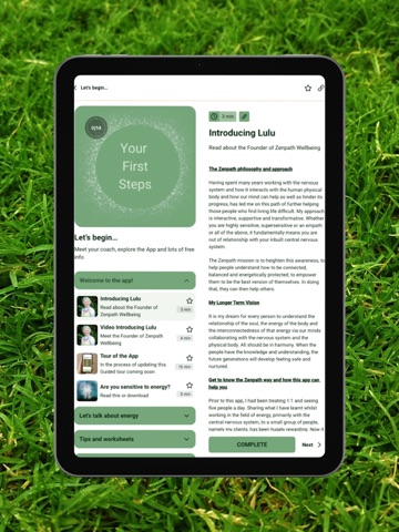 Zenpath App iPad screenshot