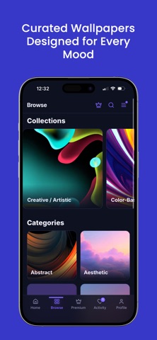 CrestWall - 4K Wallpapers iPhone screenshot