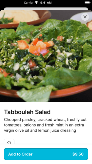 Byblos Mediterranean Cafe iPhone screenshot 4 - Food & Drink app