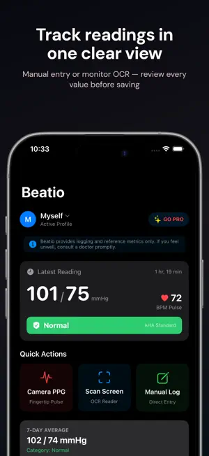 Beatio: BP Tracker screenshot 1