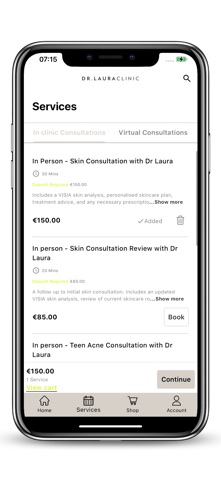 Dr Laura Clinic screenshot