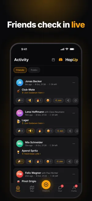 HopUp: Nightlife & Friend Map screenshot 2