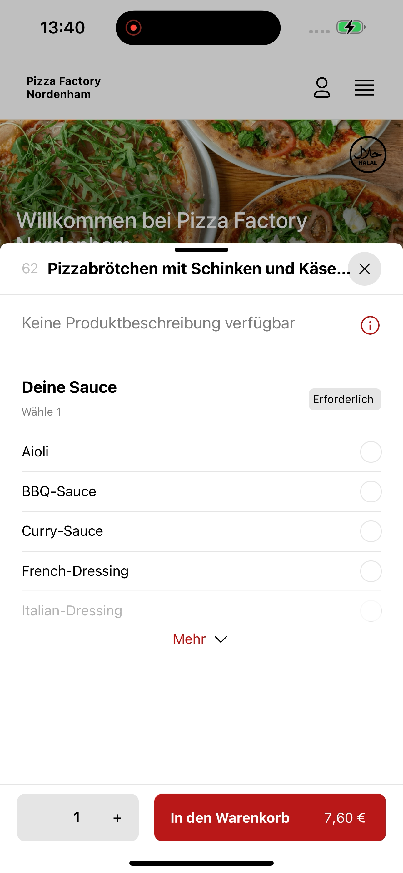 Pizza Factory Nordenham DE screenshot 5
