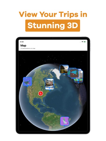 Travel Camera & Photos 3D Map iPad screenshot