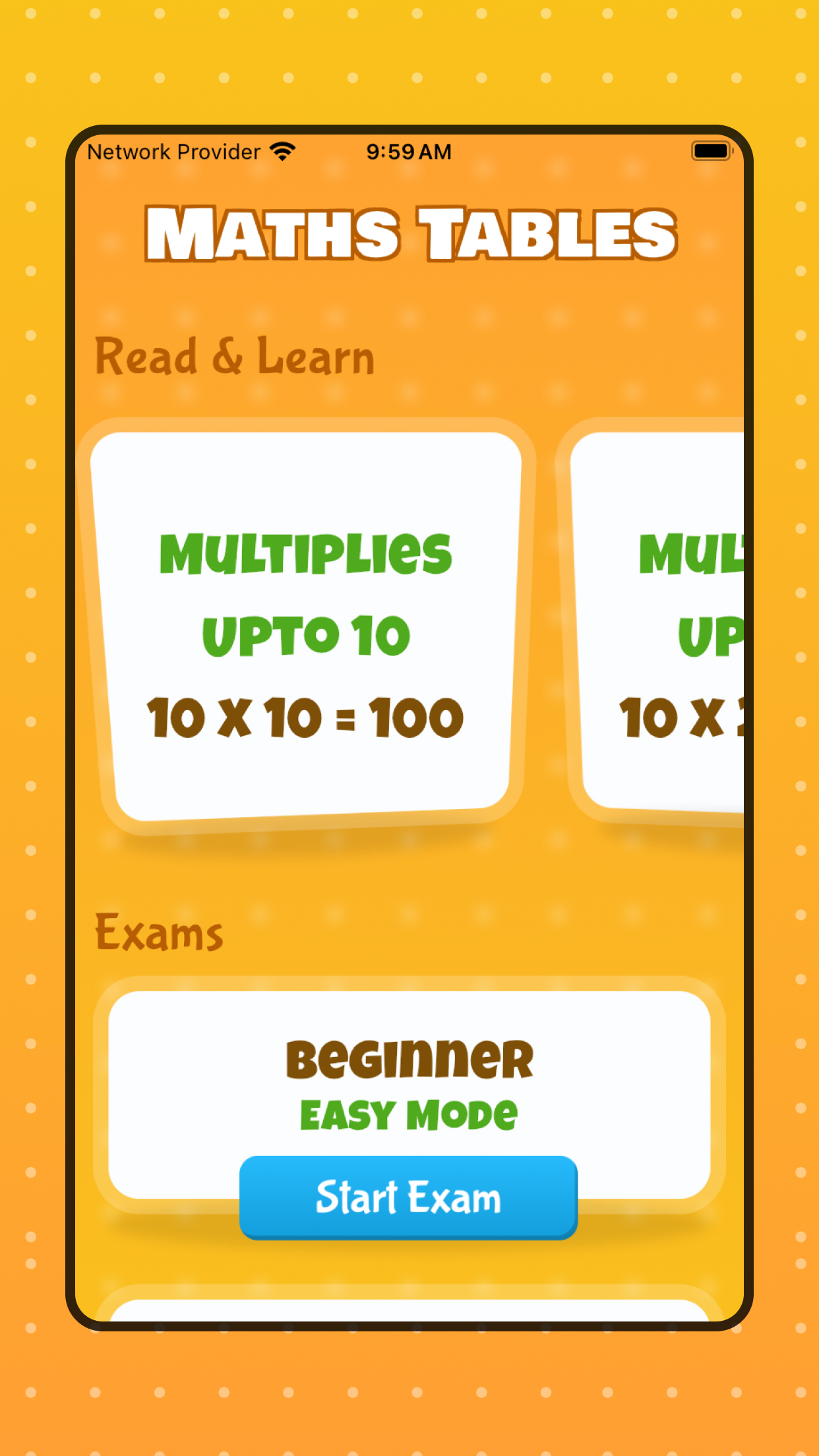 Maths Multiplication Table