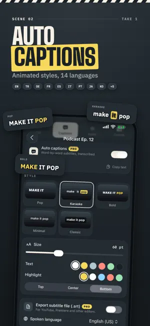 RoughCut: Captions & Subtitles screenshot 2