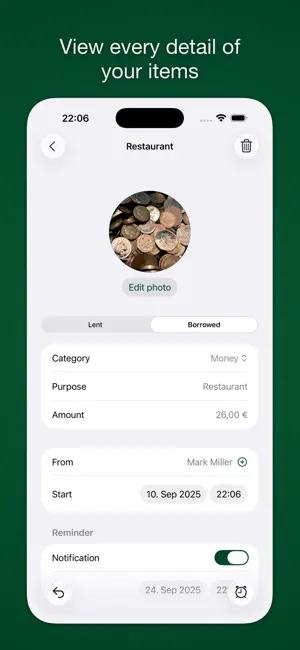 Borrow screenshot 2