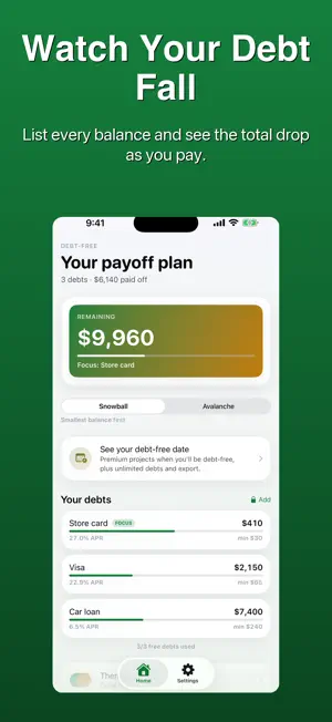 Debt Free Planner screenshot 1