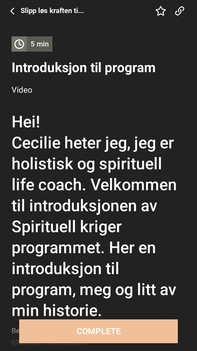 Holistisk  coaching Screenshot