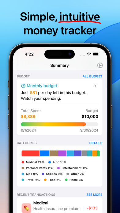 Money Tracker: Personal Budget Screenshot