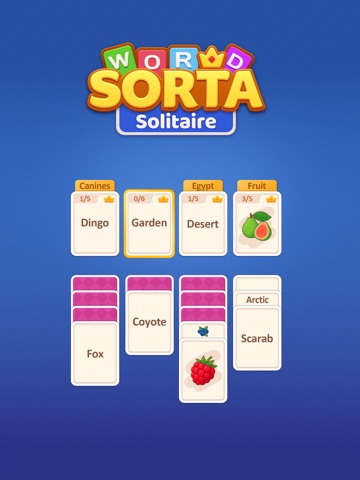 Word Sorta Solitaire iPad screenshot
