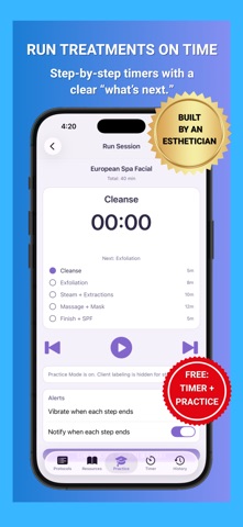 Facial Protocol Timer - Esthi screenshot