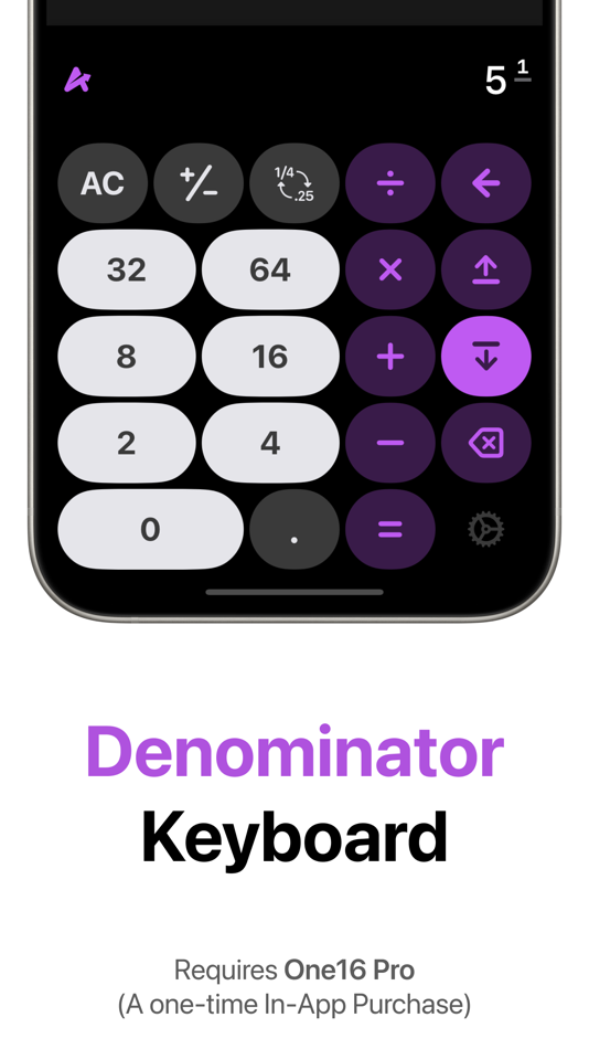 #7. Fraction Calculator - One16 (iOS) 由: Code Carton