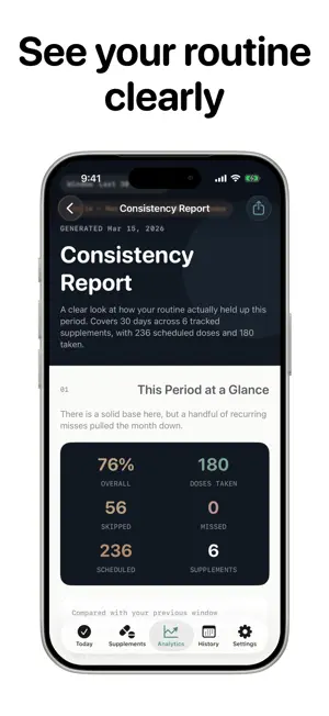 VitaL: Supplement Tracker screenshot 1