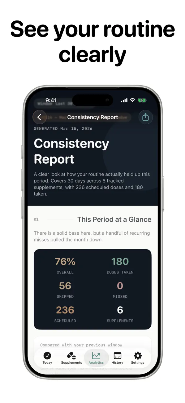 Screenshot #1 pour VitaL: Supplement Tracker